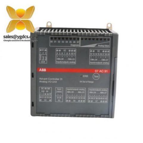 ABB 07AC91 GJR5252300R0101 模拟输入输出单元